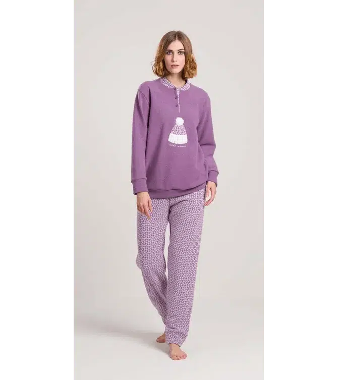 Pigiama donna invernale serafino punto Milano Gary flanellato V50165 - Caos Intimo Donna - Uomo - Bambini - Casa - Gary