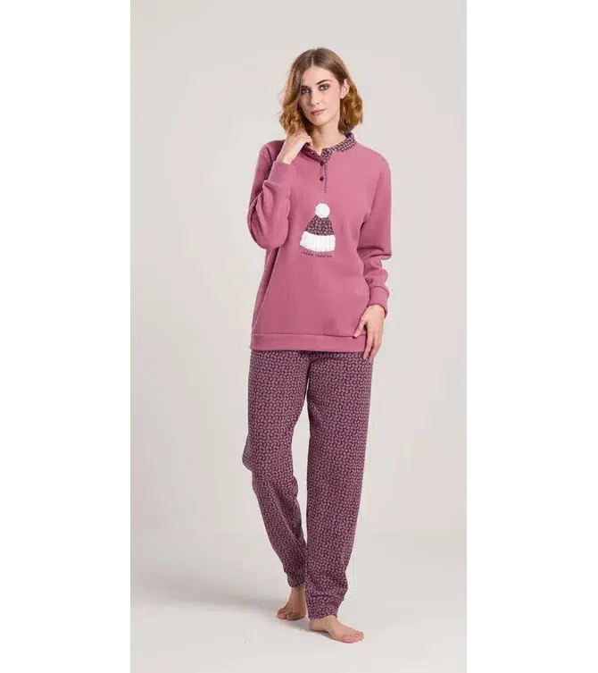 Pigiama donna invernale serafino punto Milano Gary flanellato V50165 - Caos Intimo Donna - Uomo - Bambini - Casa - Gary
