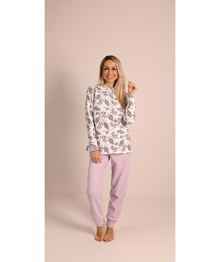 Pigiama donna invernale serafino punto Milano Gary flanellato 5131