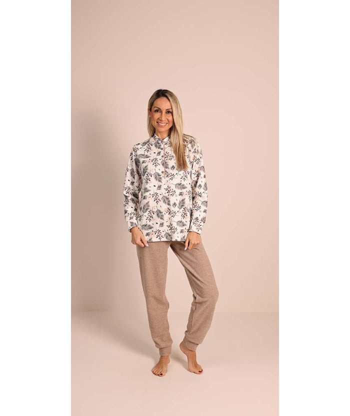 Pigiama donna invernale serafino punto Milano Gary flanellato 5131