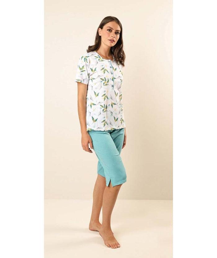 Pigiama mezza manica pinocchietto donna Jersey Gary Z55035