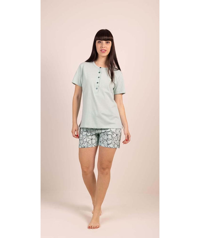 Pigiama mezza manica pantaloncino donna Jersey Gary 5286