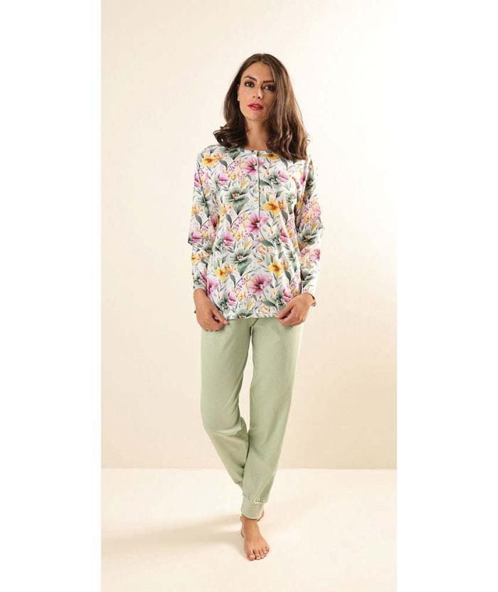 Pigiama conformato donna Jersey serafino Gary puro cotone Z50070CONF
