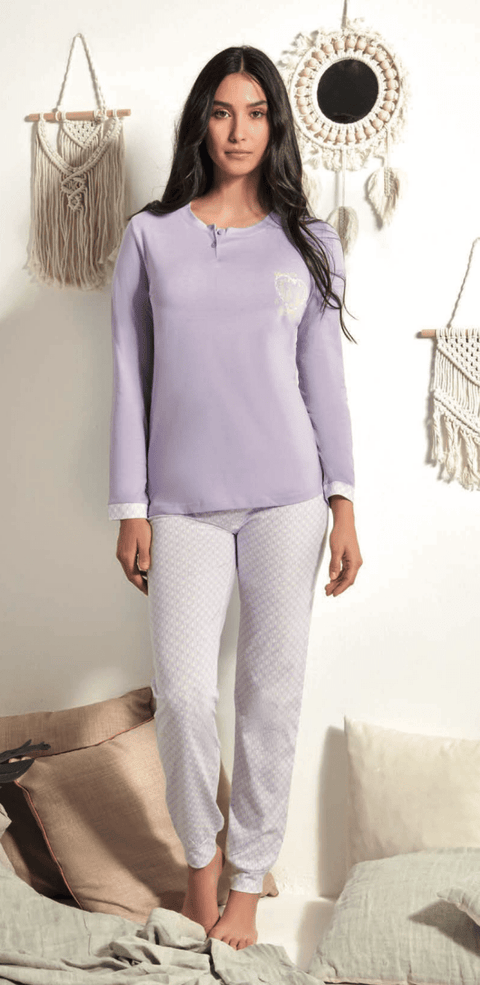 Pigiama donna Nottingham cotone PG49912 - Caos Intimo Donna - Uomo - Bambini - Casa - Nottingham
