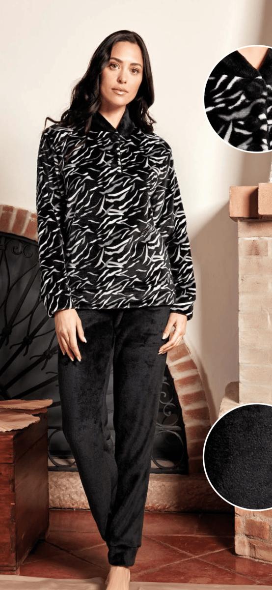 Pigiama donna Nottingham in coral invernale PG42348 - Caos Intimo Donna - Uomo - Bambini - Casa - Nottingham