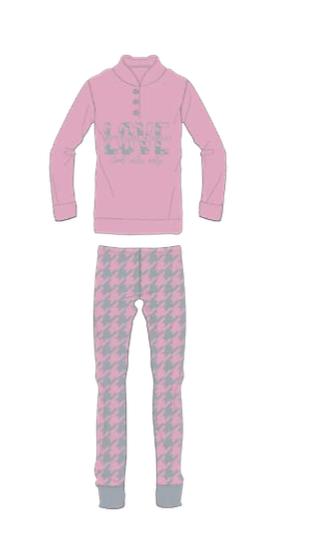 Pigiama donna Nottingham in coral invernale PG42354 - Caos Intimo Donna - Uomo - Bambini - Casa - Nottingham