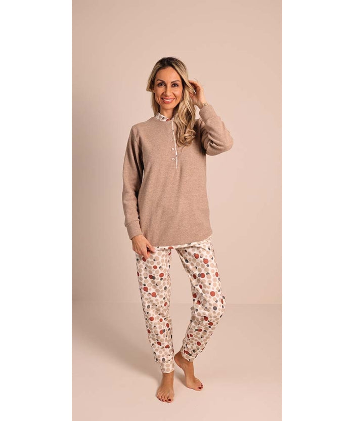 Pigiama donna invernale serafino punto Milano Gary flanellato 5150