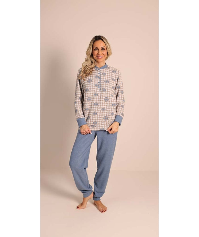 Pigiama donna invernale serafino punto Milano Gary flanellato 5161