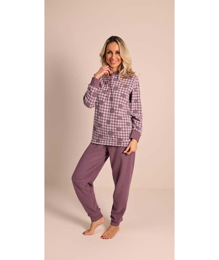 Pigiama donna invernale serafino punto Milano Gary flanellato 5161