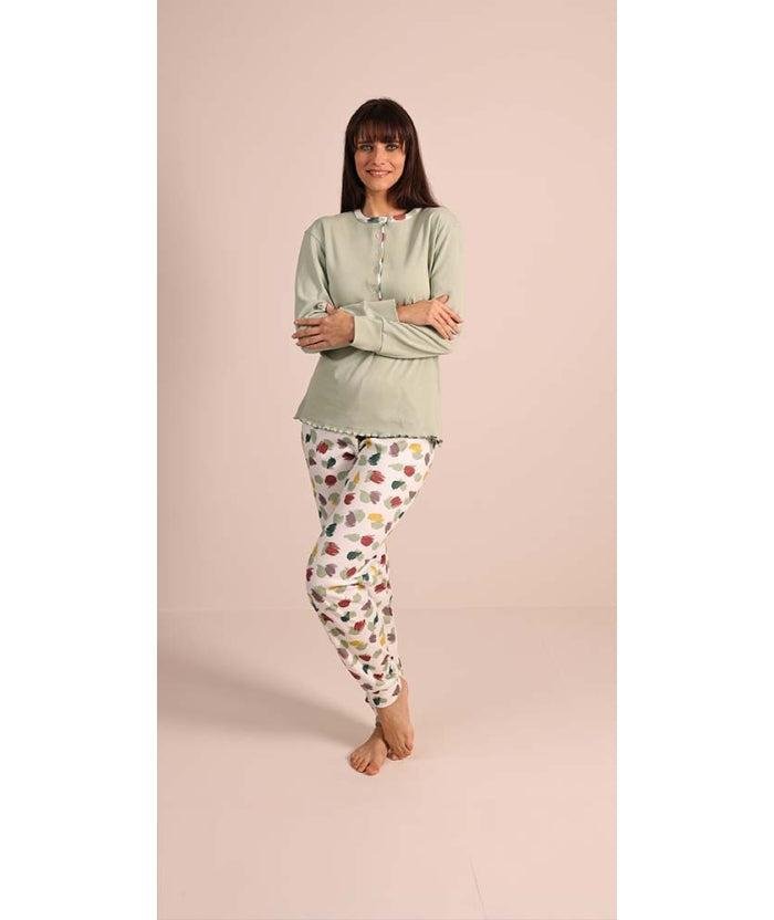 Pigiama donna serafino invernale interlock Gary 5061 - Caos Intimo Donna - Uomo - Bambini - Casa - Gary