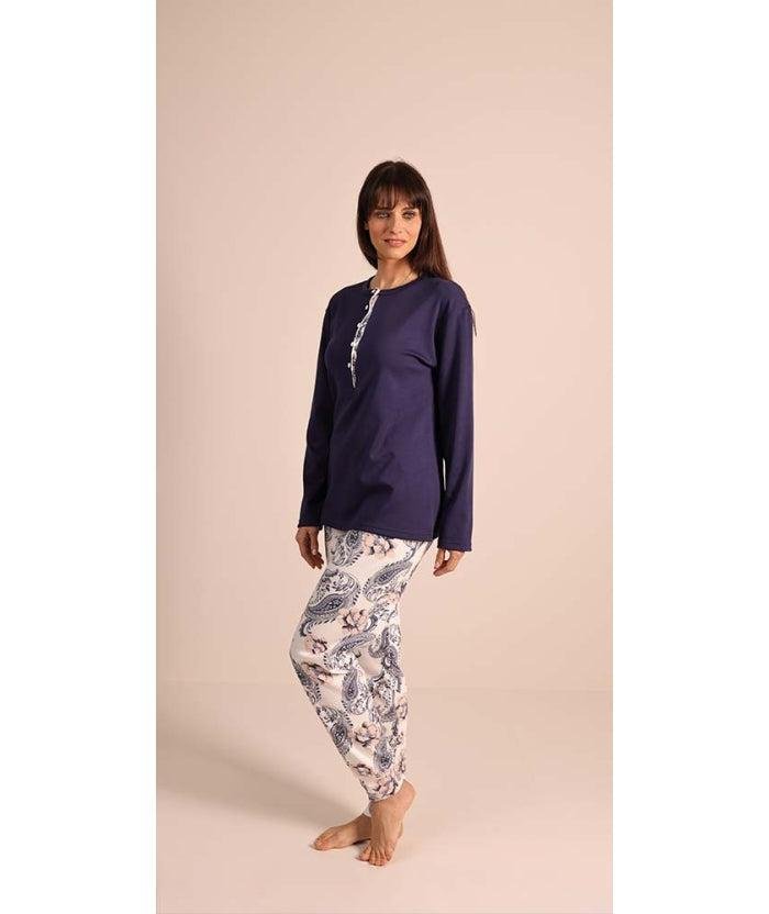 Pigiama donna serafino invernale interlock Gary 5070 - Caos Intimo Donna - Uomo - Bambini - Casa - Gary