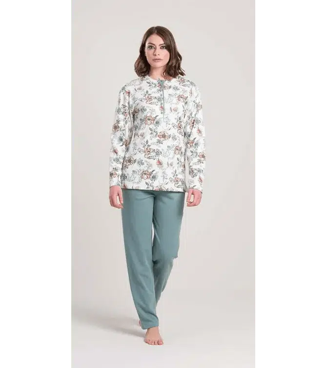 Pigiama donna serafino invernale interlock Gary V50020 - Caos Intimo Donna - Uomo - Bambini - Casa - Gary