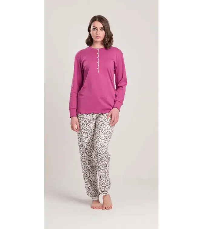 Pigiama donna serafino invernale interlock Gary V50065 - Caos Intimo Donna - Uomo - Bambini - Casa - Gary