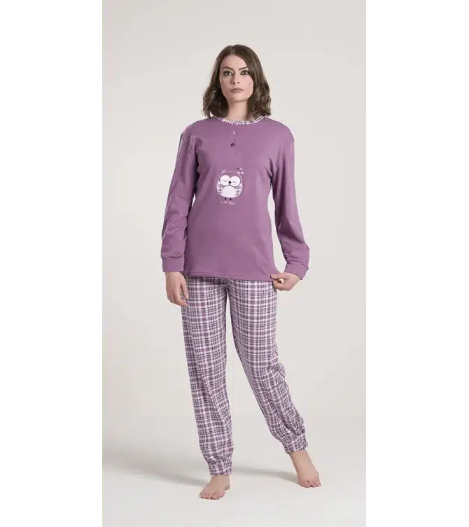Pigiama donna serafino invernale interlock Gary V50070 - Caos Intimo Donna - Uomo - Bambini - Casa - Gary