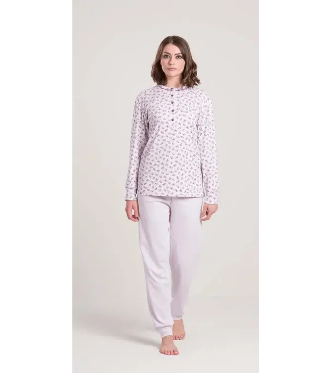 Pigiama donna serafino invernale interlock V50001CONF calibrato - Caos Intimo Donna - Uomo - Bambini - Casa - Gary