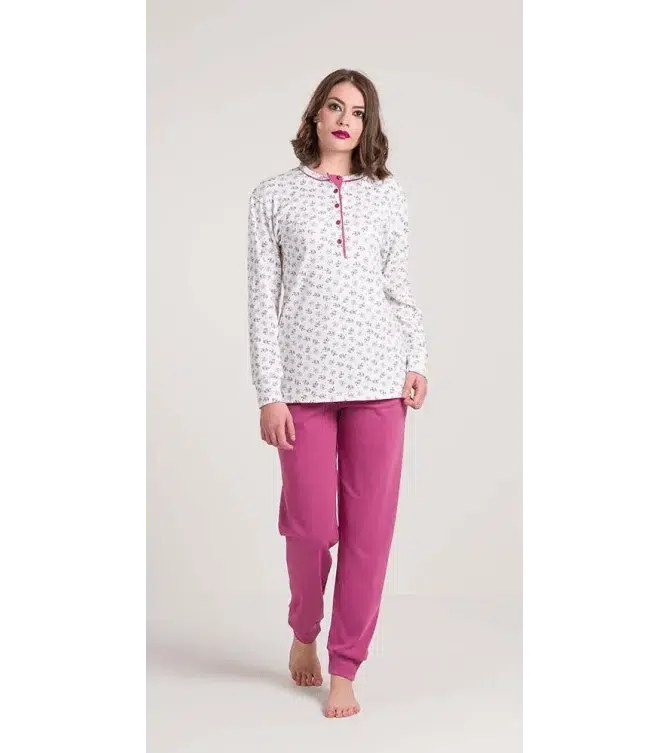 Pigiama donna serafino invernale interlock V50001CONF calibrato - Caos Intimo Donna - Uomo - Bambini - Casa - Gary