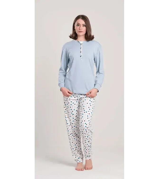 Pigiama donna serafino invernale interlock V50010CONF calibrato - Caos Intimo Donna - Uomo - Bambini - Casa - Gary