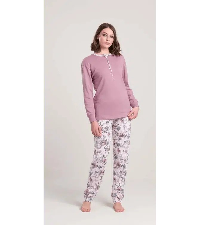 Pigiama donna serafino invernale interlock V50021CONF calibrato - Caos Intimo Donna - Uomo - Bambini - Casa - Gary