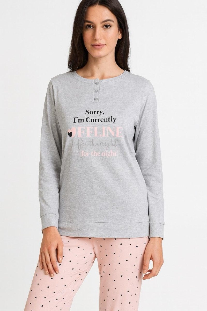 Pigiama donna Sièlei serafino caldo cotone interlock OR16 Ortisei - Caos Intimo Donna - Uomo - Bambini - Casa - Sièlei