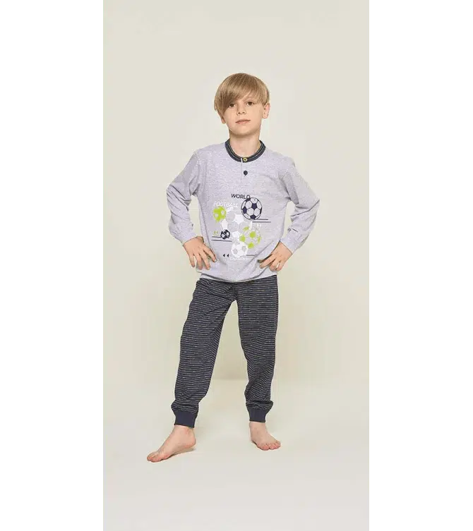 Pigiama Gary bambino manica lunga 2 bottoni U20022 - Caos Intimo Donna - Uomo - Bambini - Casa - Gary