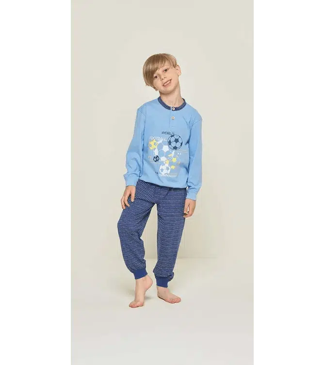 Pigiama Gary bambino manica lunga 2 bottoni U20022 - Caos Intimo Donna - Uomo - Bambini - Casa - Gary