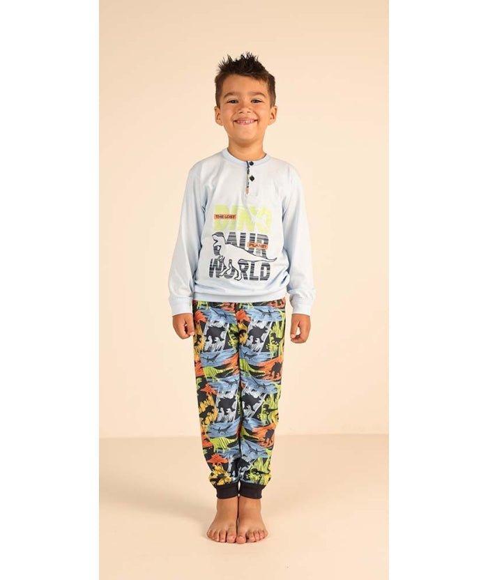 Pigiama Gary bambino manica lunga 2 bottoni Z20024 - Caos Intimo Donna - Uomo - Bambini - Casa - Gary