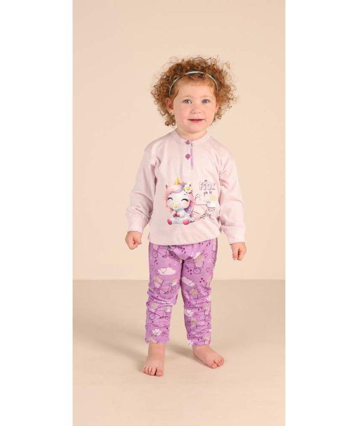 Pigiama Gary neonata manica lunga puro cotone jersey bambina Z10001 - Caos Intimo Donna - Uomo - Bambini - Casa - Gary