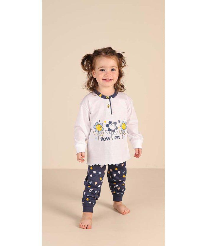 Pigiama Gary neonata manica lunga puro cotone jersey bambina Z10005 - Caos Intimo Donna - Uomo - Bambini - Casa - Gary