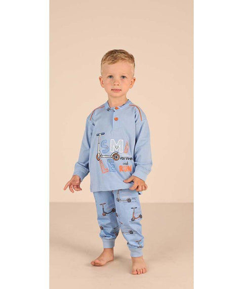 Pigiama Gary neonato manica lunga puro cotone jersey Z10011 - Caos Intimo Donna - Uomo - Bambini - Casa - Gary