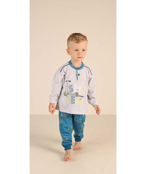 Pigiama Gary neonato manica lunga puro cotone jersey Z10011 - Caos Intimo Donna - Uomo - Bambini - Casa - Gary