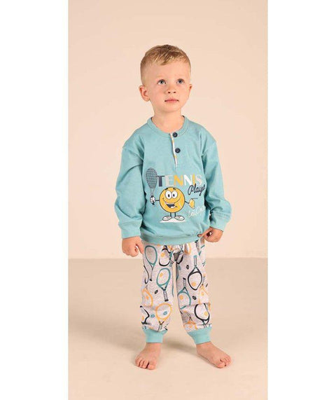 Pigiama Gary neonato manica lunga puro cotone jersey Z10013 - Caos Intimo Donna - Uomo - Bambini - Casa - Gary
