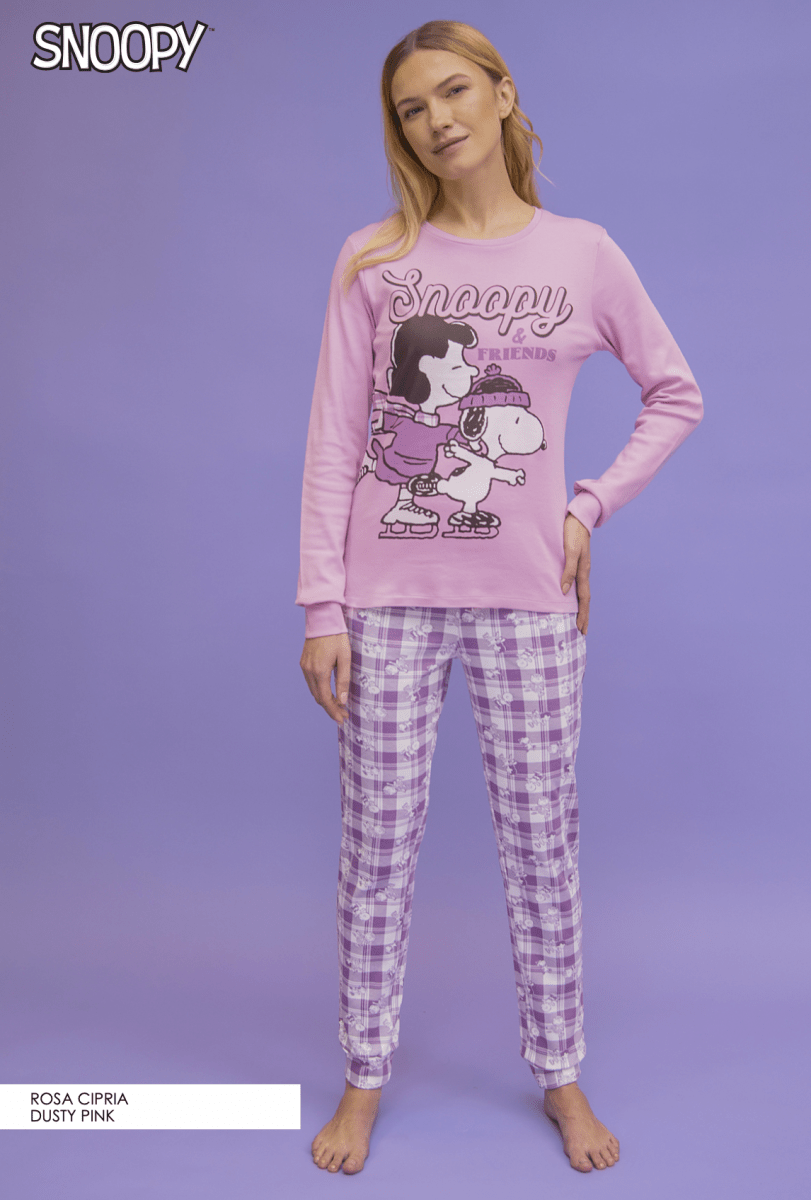 Pigiama interlock donna Snoopy PND2701 - Caos Intimo Donna - Uomo - Bambini - Casa - Sabor
