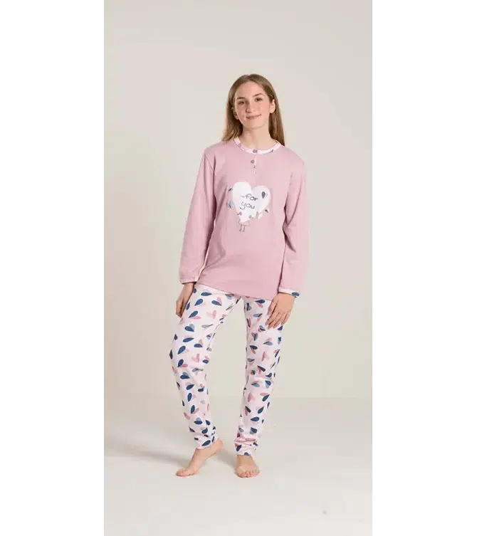 Pigiama interlock ragazza Gary V40004 - Caos Intimo Donna - Uomo - Bambini - Casa - Gary