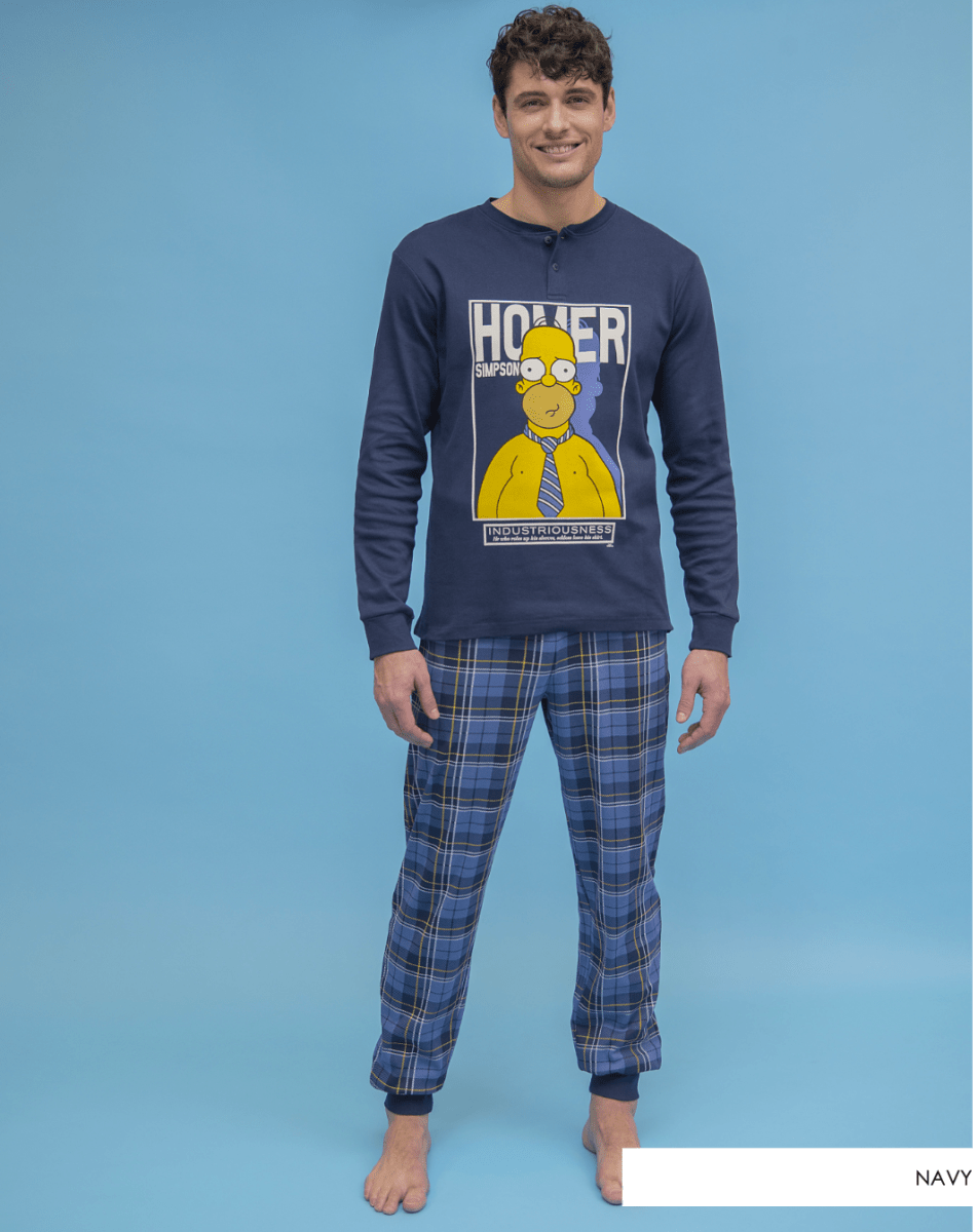 Pigiama interlock uomo The Simpsons SPM7638 - Caos Intimo Donna - Uomo - Bambini - Casa - Sabor