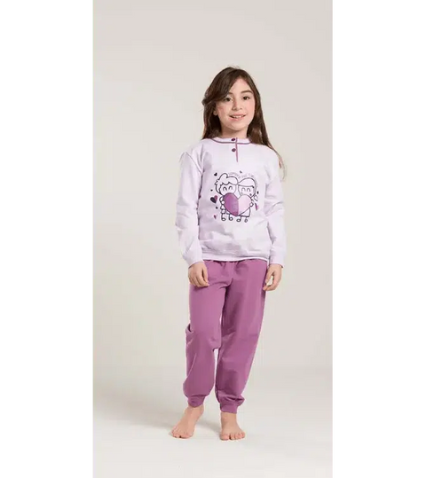 Pigiama invernale bambina/ragazza felpato Gary V30038 - Caos Intimo Donna - Uomo - Bambini - Casa - Gary