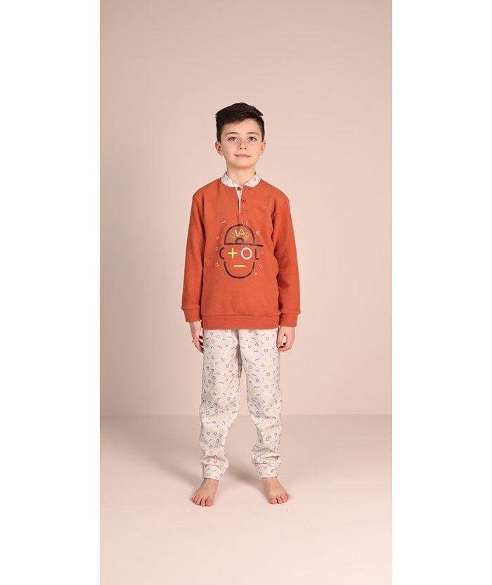 Pigiama invernale bambino flanellato Punto Milano Gary 3091 - Caos Intimo Donna - Uomo - Bambini - Casa - Gary