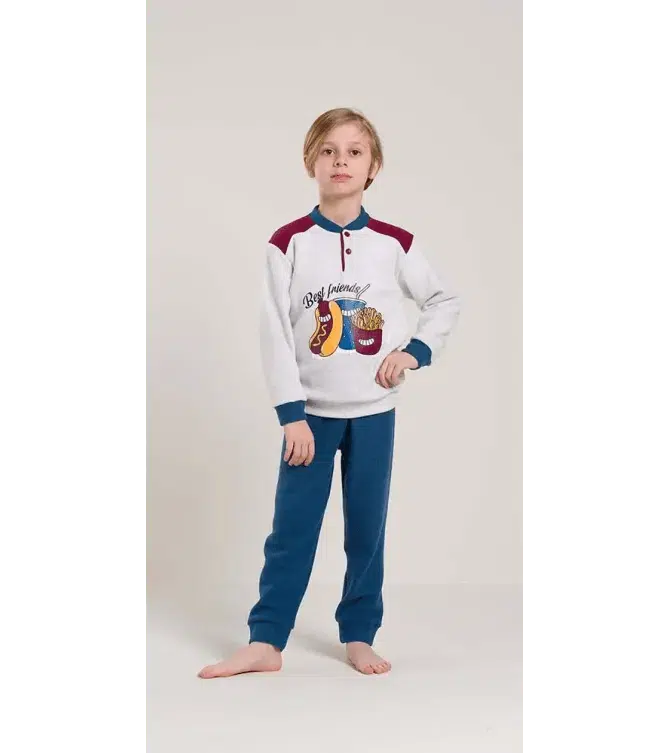 Pigiama invernale bambino flanellato Punto Milano Gary V30082 - Caos Intimo Donna - Uomo - Bambini - Casa - Gary