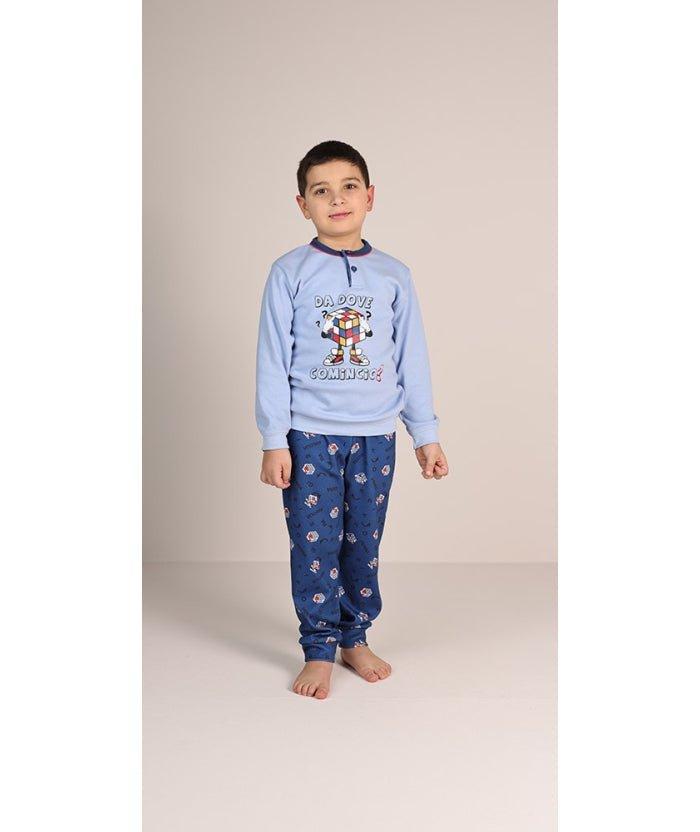 Pigiama invernale bambino/ragazzo interlock Gary 3035 - Caos Intimo Donna - Uomo - Bambini - Casa - Gary