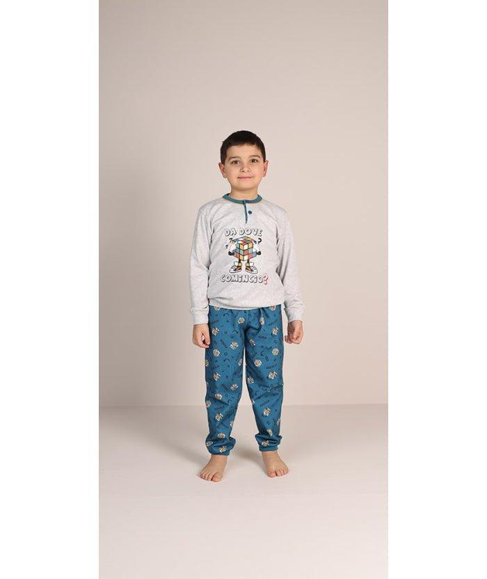 Pigiama invernale bambino/ragazzo interlock Gary 3035 - Caos Intimo Donna - Uomo - Bambini - Casa - Gary