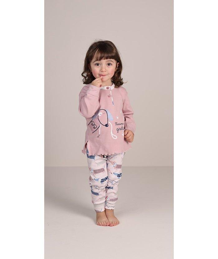 Pigiama invernale Neonata interlock serafino con due bottoni Gary 1031 - Caos Intimo Donna - Uomo - Bambini - Casa - Gary