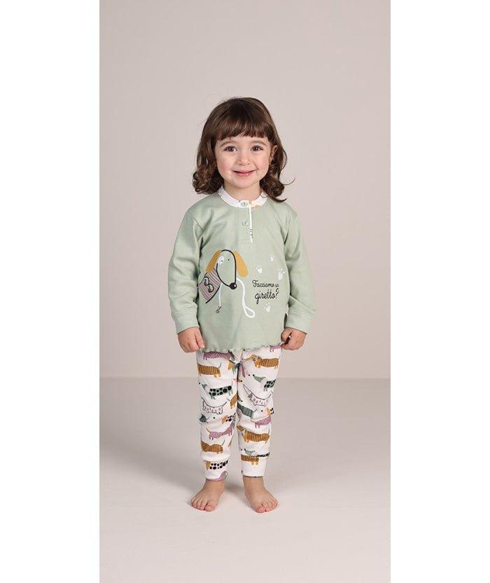 Pigiama invernale Neonata interlock serafino con due bottoni Gary 1031 - Caos Intimo Donna - Uomo - Bambini - Casa - Gary