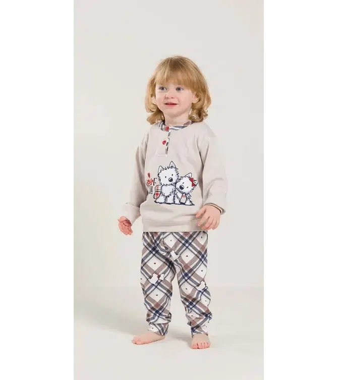 Pigiama invernale Neonata interlock serafino con due bottoni Gary V10001 - Caos Intimo Donna - Uomo - Bambini - Casa - Gary