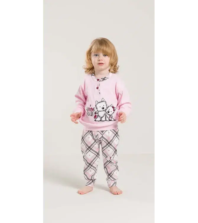 Pigiama invernale Neonata interlock serafino con due bottoni Gary V10001 - Caos Intimo Donna - Uomo - Bambini - Casa - Gary