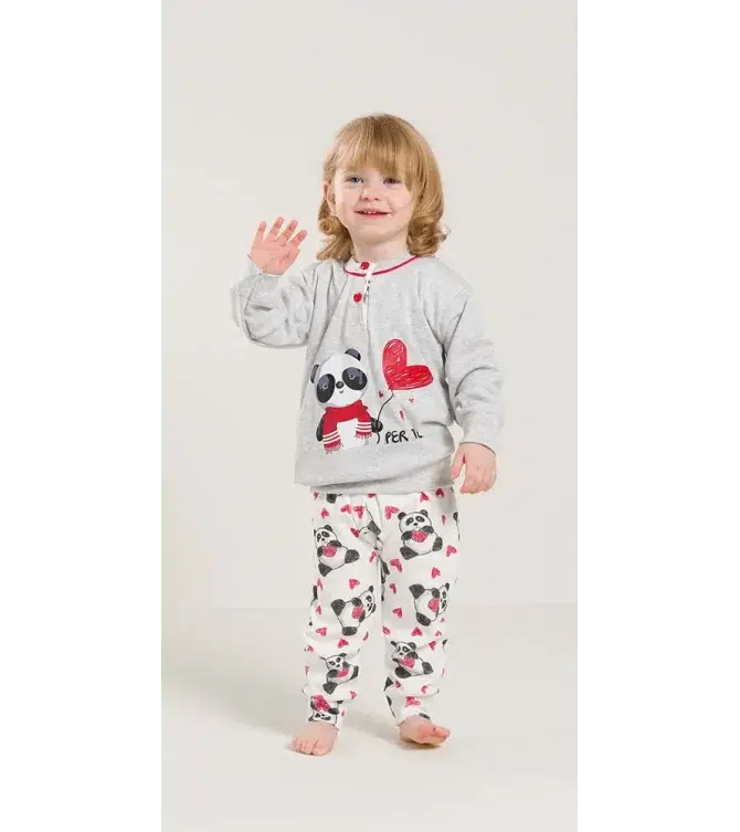 Pigiama invernale Neonata interlock serafino con due bottoni Gary V10005 - Caos Intimo Donna - Uomo - Bambini - Casa - Gary