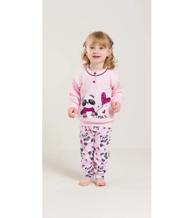 Pigiama invernale Neonata interlock serafino con due bottoni Gary V10005 - Caos Intimo Donna - Uomo - Bambini - Casa - Gary