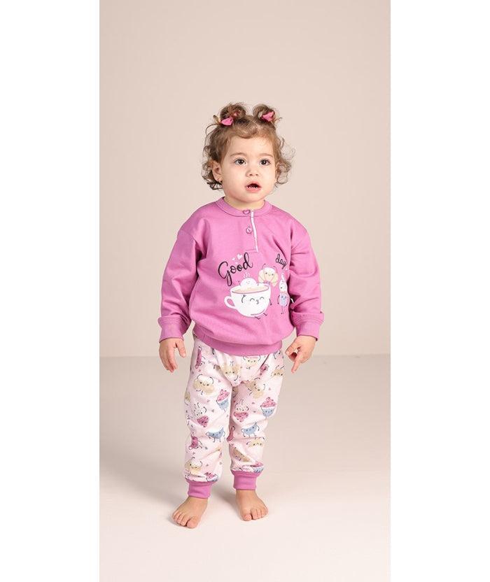 Pigiama invernale Neonata serafino con due bottoni felpa Gary 1050 - Caos Intimo Donna - Uomo - Bambini - Casa - Gary