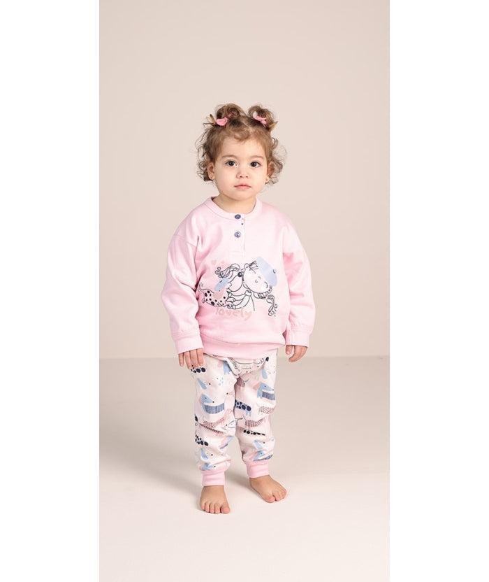 Pigiama invernale Neonata serafino con due bottoni felpa Gary 1052 - Caos Intimo Donna - Uomo - Bambini - Casa - Gary