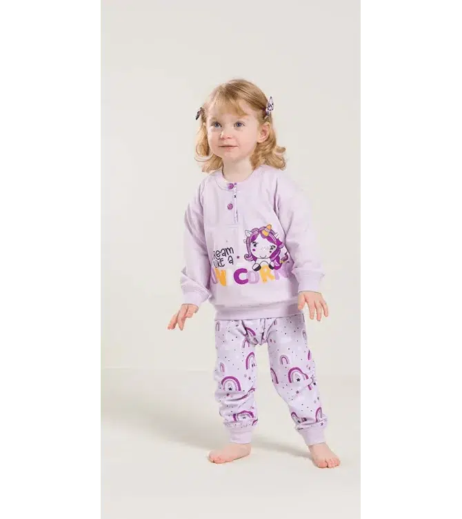 Pigiama invernale Neonata serafino con due bottoni felpa Gary V10021 - Caos Intimo Donna - Uomo - Bambini - Casa - Gary