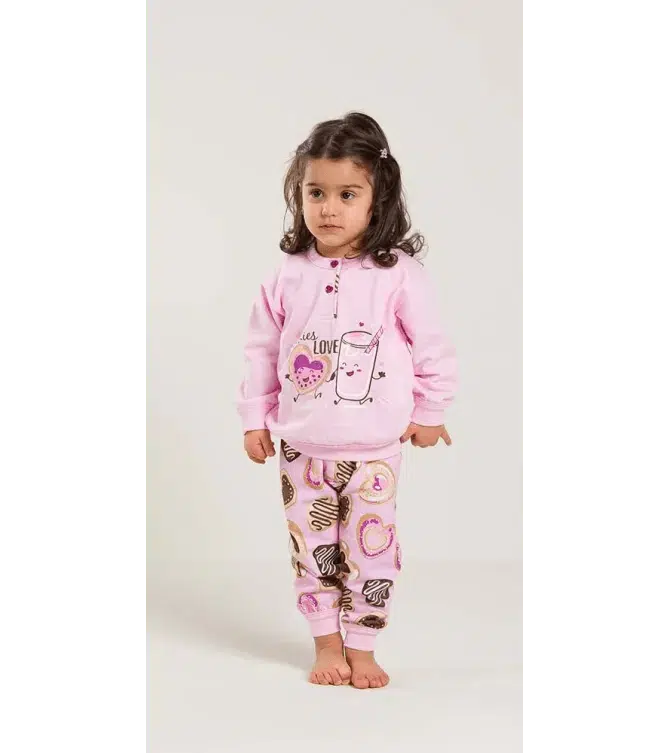 Pigiama invernale Neonata serafino con due bottoni felpa Gary V10023 - Caos Intimo Donna - Uomo - Bambini - Casa - Gary