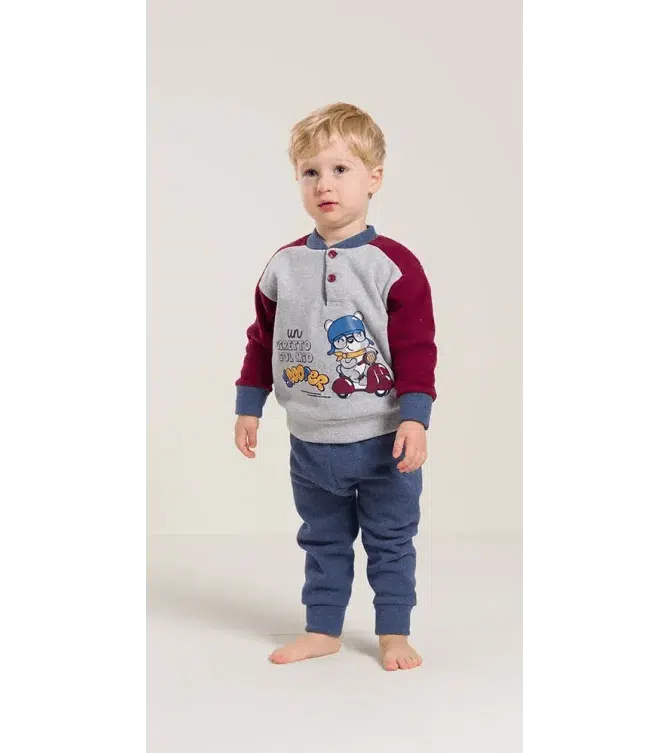 Pigiama invernale neonato bambino Gary in punto Milano V10059 - Caos Intimo Donna - Uomo - Bambini - Casa - Gary